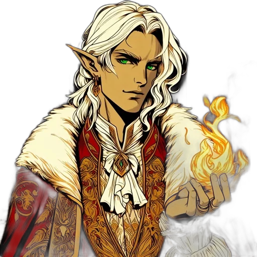dragon, staff, face, fantasy art, concept art, pixel art, comic book art, golden transparent PNG cut-out