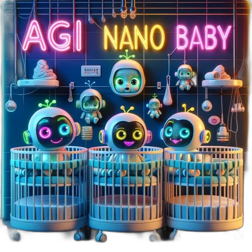 robot, cyberpunk, concept art, vaporwave, 3d render, neon lights, outer space, neon transparent PNG cut-out