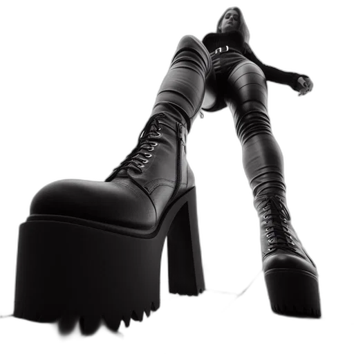 shoes, weapon, staff, furniture, 3d render, woman, stands, elevated transparent PNG cut-out