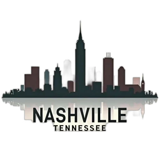 building, concept art, stylized, city, skyline, prominent, center, surrounded transparent PNG cut-out