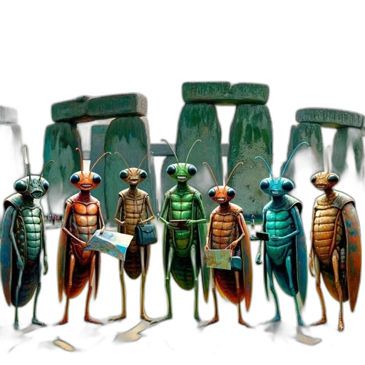 bottle, furniture, robot, animal, concept art, fantasy art, 3d render, underwater transparent PNG cut-out