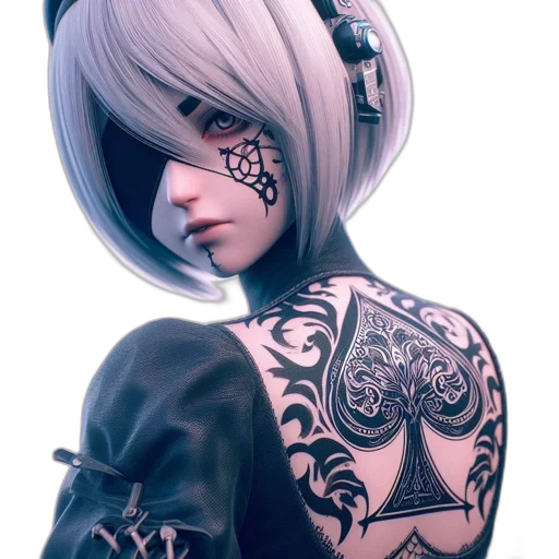 mask, jacket, face, robot, cyberpunk, fantasy art, concept art, photorealistic transparent PNG cut-out