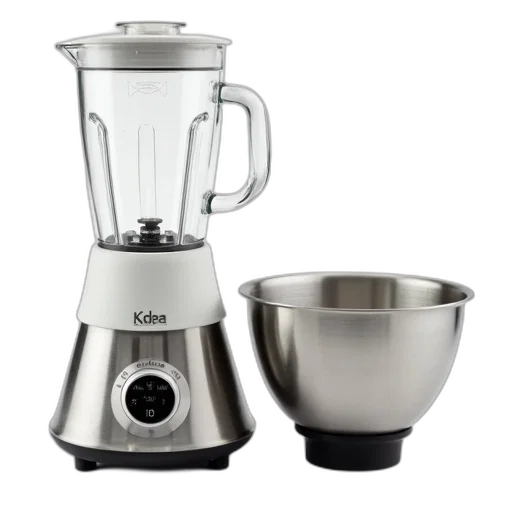 modern, kitchen, appliance, set, stainless, steel, blender, mixing transparent PNG cut-out