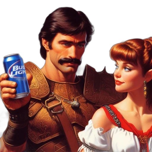 fantasy art, medieval, setting, armored, man, holding, bud, light transparent PNG cut-out
