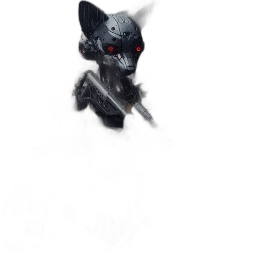 robot, weapon, animal, creature, concept art, fantasy art, pixel art, watercolor transparent PNG cut-out