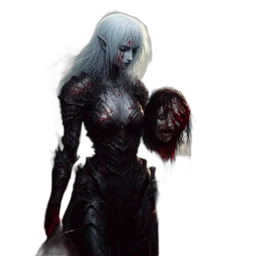 creature, concept art, fantasy art, comic book art, pixel art, dark, scene, depicts transparent PNG cut-out