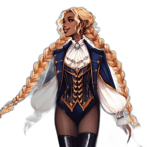 dress, jacket, concept art, fantasy art, pixel art, comic book art, golden, dark transparent PNG cut-out