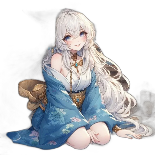 dress, dragon, staff, flower, fantasy art, anime, pixel art, concept art transparent PNG cut-out
