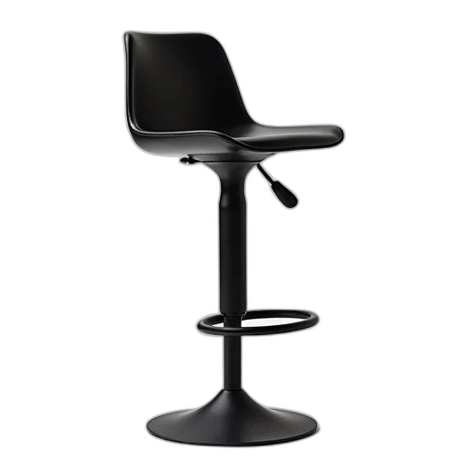 furniture, staff, 3d render, black transparent PNG cut-out