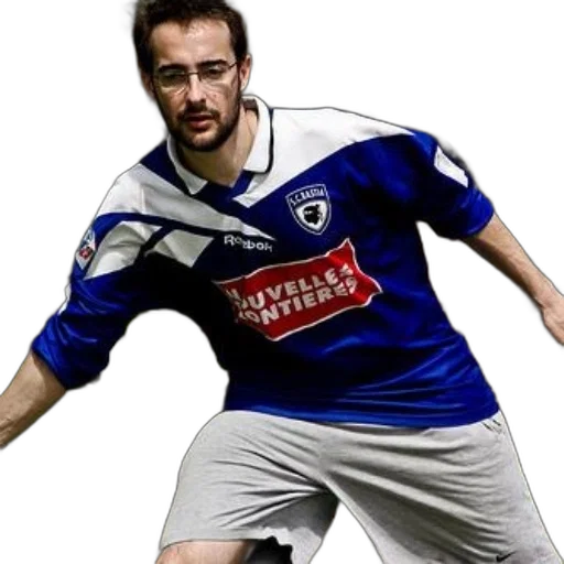 man, blue, white, sports, jersey, nouvelles, frontières, playing transparent PNG cut-out