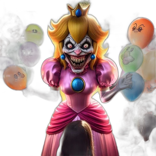 mask, concept art, 3d render, fantasy art, menacing-looking, character, princess, costume transparent PNG cut-out