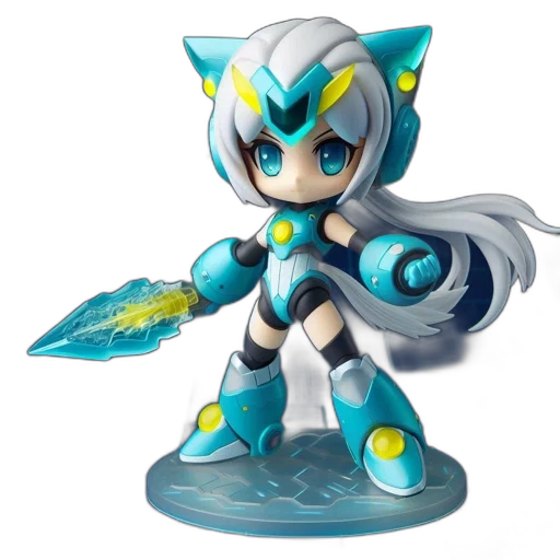 weapon, robot, concept art, 3d render, fantasy art, anime, small, figurine transparent PNG cut-out