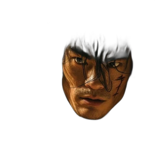 face, mask, dragon, hair, photorealistic, 3d render, anime, concept art transparent PNG cut-out