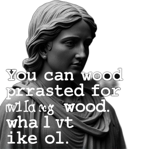 black, white, image, statue, quote, overlayed, top, typewriter transparent PNG cut-out