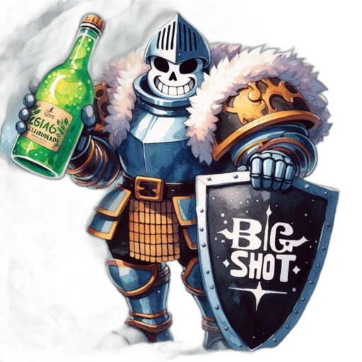weapon, jacket, bottle, concept art, pixel art, fantasy art, comic book art, blue transparent PNG cut-out