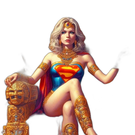 jewelry, comic book art, fantasy art, concept art, pixel art, elegant, woman, clad transparent PNG cut-out