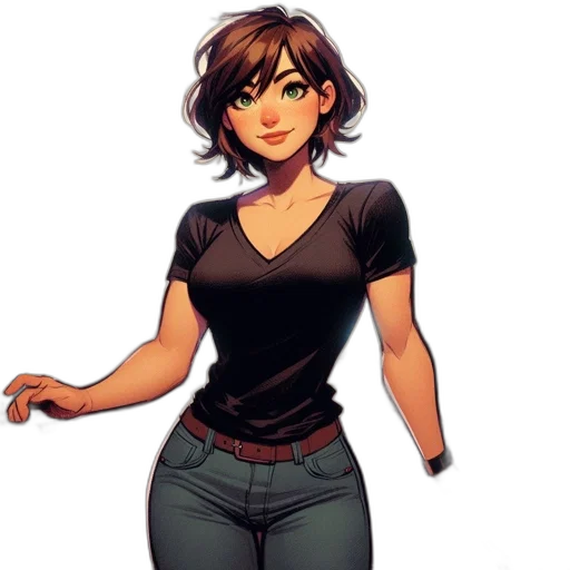 staff, dress, concept art, pixel art, comic book art, cartoon, earth tones, dark transparent PNG cut-out