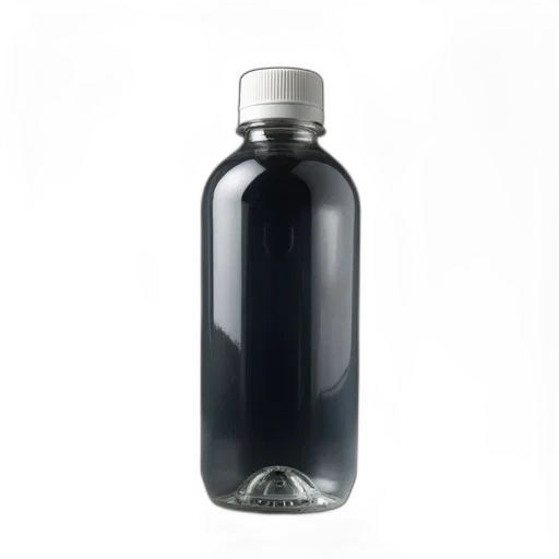bottle, photorealistic, clear, plastic, white, cap, isolated, against transparent PNG cut-out