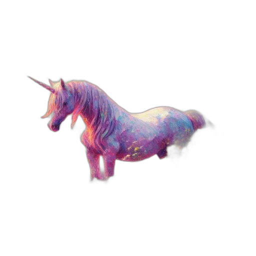 animal, creature, dragon, hair, vaporwave, 3d render, fantasy art, concept art transparent PNG cut-out