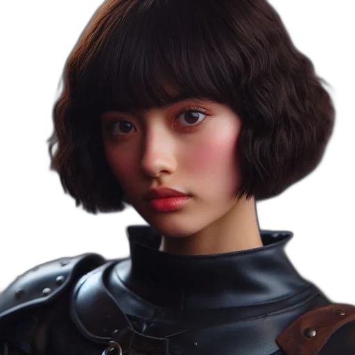 hair, face, robot, crown, photorealistic, concept art, 3d render, cyberpunk transparent PNG cut-out