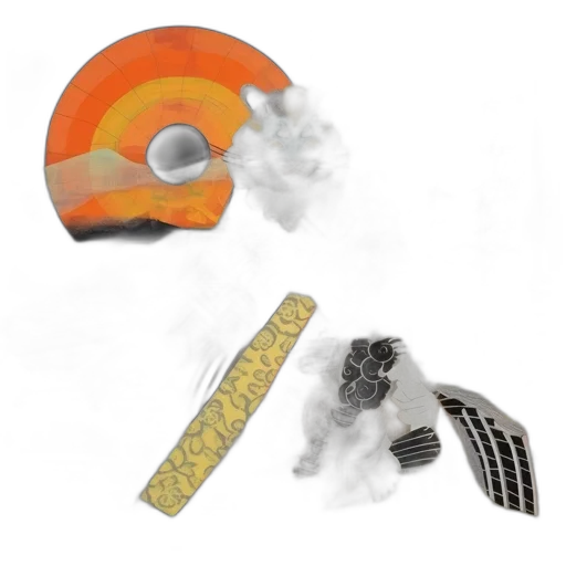 weapon, jewelry, hat, mask, concept art, 3d render, photorealistic, fire transparent PNG cut-out
