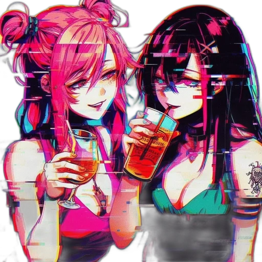 bottle, vaporwave, anime, cyberpunk, pixel art, neon lights, fire, neon transparent PNG cut-out
