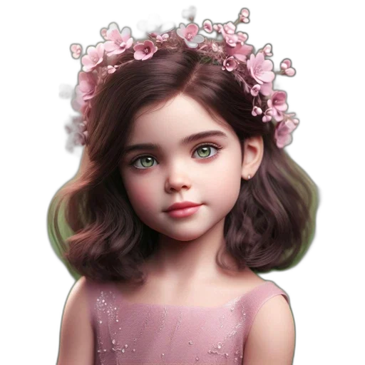 dress, face, jewelry, crown, photorealistic, fantasy art, concept art, oil painting transparent PNG cut-out