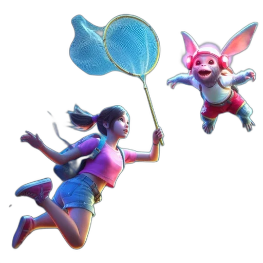weapon, staff, creature, concept art, 3d render, fantasy art, pixel art, pastel transparent PNG cut-out