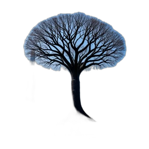 tree, hair, hat, crown, concept art, photorealistic, 3d render, fantasy art transparent PNG cut-out