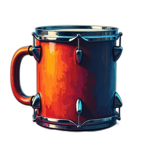 crown, weapon, food, 3d render, photorealistic, concept art, pixel art, drum transparent PNG cut-out