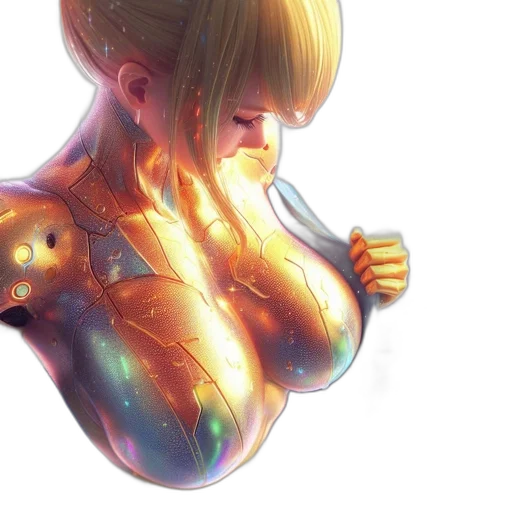 robot, dress, weapon, concept art, comic book art, fantasy art, anime, outer space transparent PNG cut-out