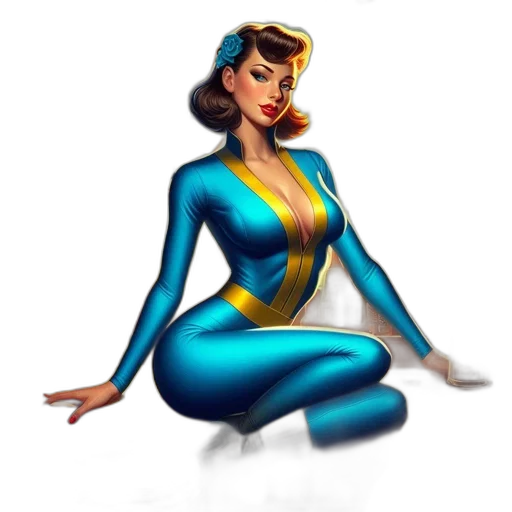 dress, jewelry, comic book art, concept art, cartoon, fantasy art, blue, golden transparent PNG cut-out