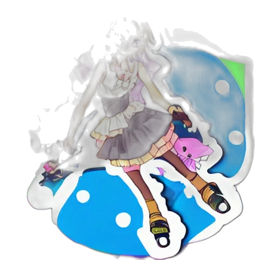weapon, dress, vaporwave, concept art transparent PNG cut-out