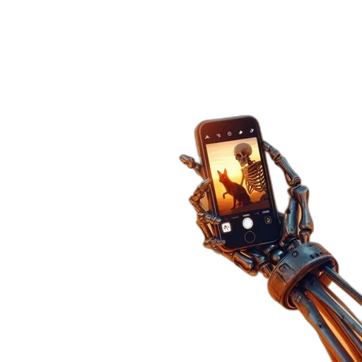 robot, staff, weapon, jewelry, 3d render, cyberpunk, concept art, fire transparent PNG cut-out