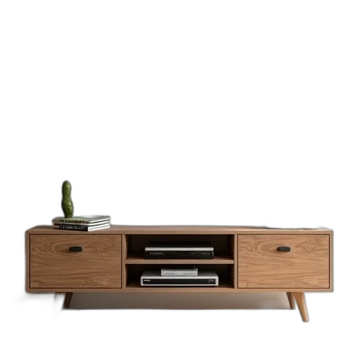 furniture, 3d render, earth tones, modern, entertainment, center, flat-screen, mounted transparent PNG cut-out