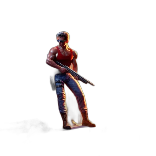 weapon, staff, jacket, sword, concept art, pixel art, 3d render, comic book art transparent PNG cut-out