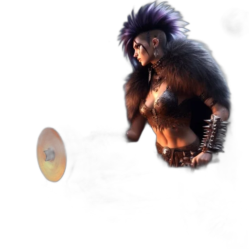 creature, animal, weapon, hair, concept art, fantasy art, 3d render, comic book art transparent PNG cut-out