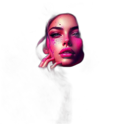 face, mask, crown, creature, photorealistic, fantasy art, concept art, 3d render transparent PNG cut-out