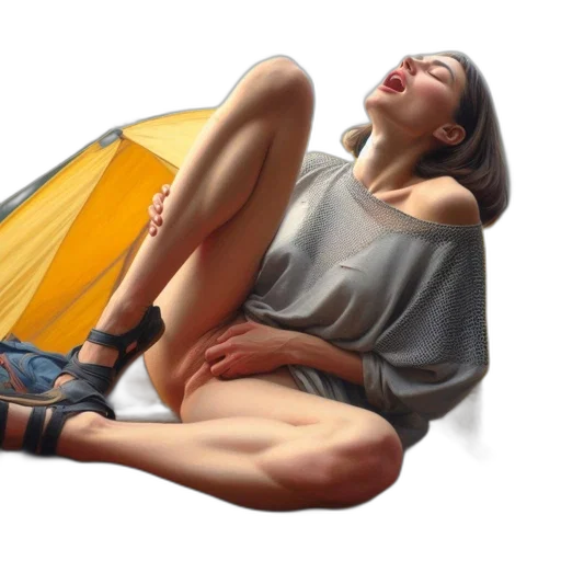 umbrella, shoes, face, dress, photorealistic, oil painting, 3d render, concept art transparent PNG cut-out