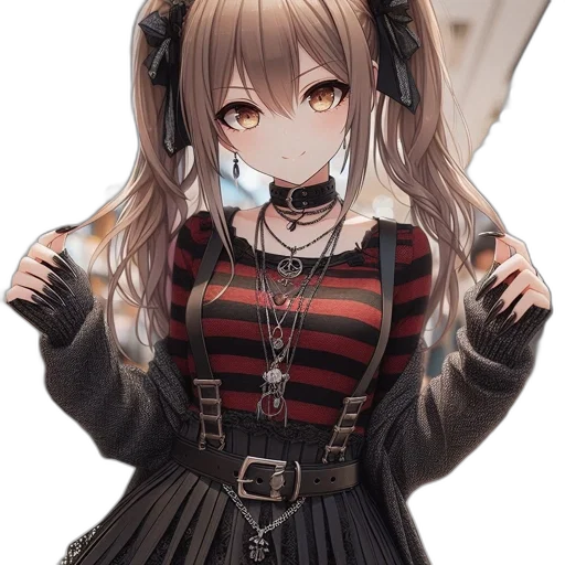 dress, staff, hair, jacket, anime, pixel art, concept art, fantasy art transparent PNG cut-out