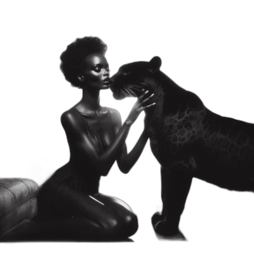 animal, creature, concept art, fantasy art, photorealistic, 3d render, forest, monochrome transparent PNG cut-out