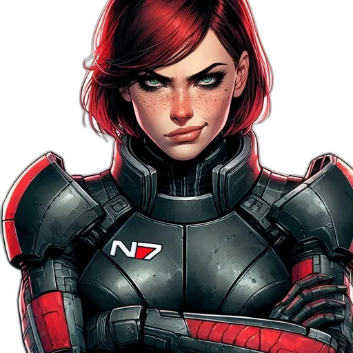 jacket, comic book art, concept art, cyberpunk, pixel art, red, female, character transparent PNG cut-out
