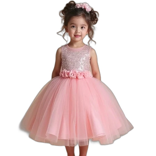 dress, photorealistic, toddler, girl transparent PNG cut-out