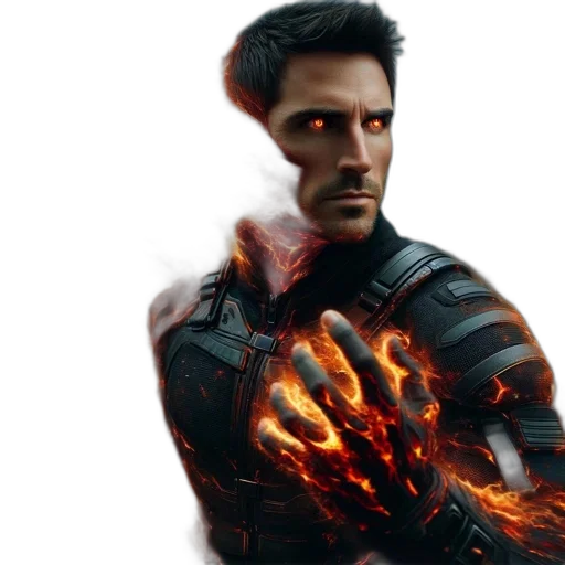 dragon, concept art, comic book art, fantasy art, 3d render, fire, man, armored transparent PNG cut-out