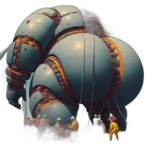 robot, concept art, 3d render, fantasy art, pixel art, construction, workers, clad transparent PNG cut-out