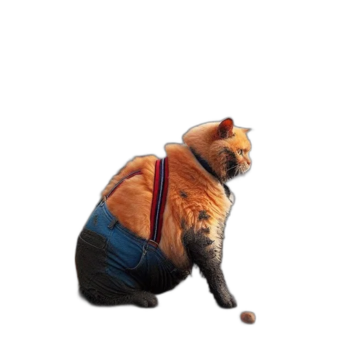 animal, staff, jacket, creature, 3d render, photorealistic, concept art, pixel art transparent PNG cut-out