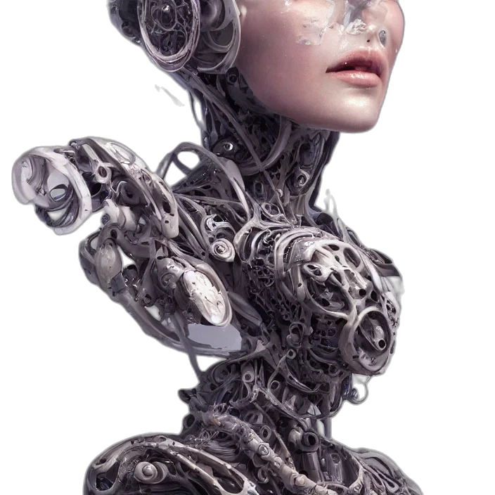 robot, jewelry, dress, face transparent PNG cut-out