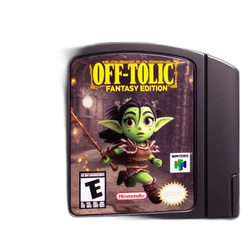 concept art, 3d render, off-tolic, fantasy, edition, cartridge, nintendo, displays transparent PNG cut-out