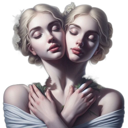 face, fantasy art, concept art, photorealistic, oil painting, neon lights, underwater, night transparent PNG cut-out