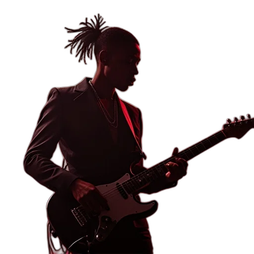 jacket, staff, hair, weapon transparent PNG cut-out